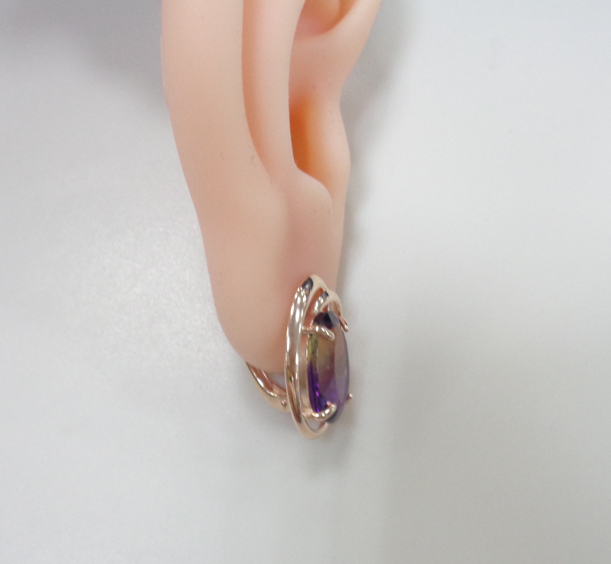 Серебряные серьги с аметринами